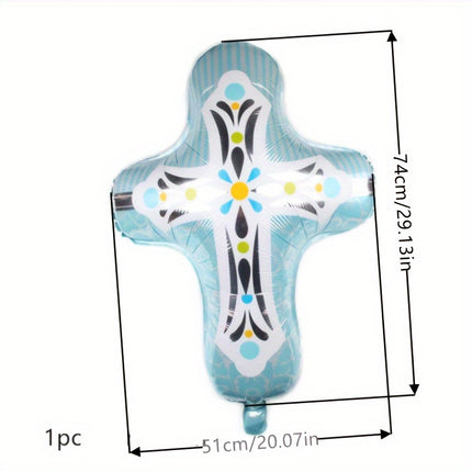 1pc Baptism Cross Balloons For Holy Communion