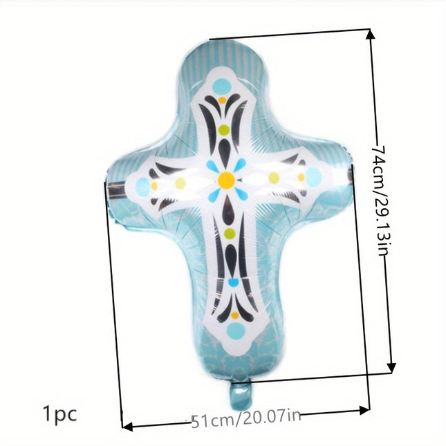 1pc Baptism Cross Balloons For Holy Communion