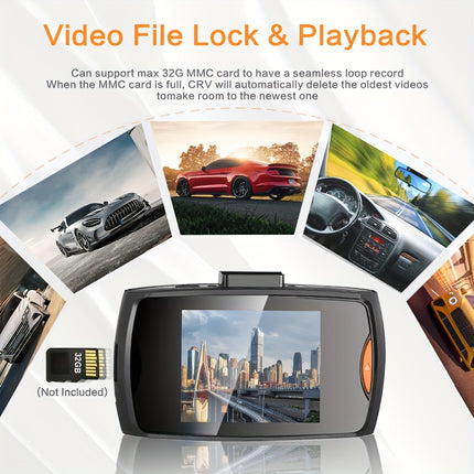 1080p HD Dash Cam with Suction Mount & Crash Lock