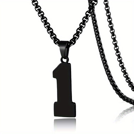 Men's Sports Number Pendant Necklace