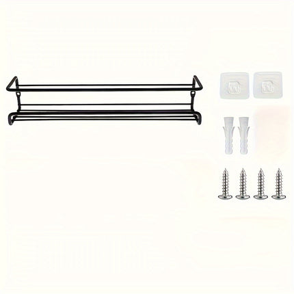 Iron Art Wall-Mounted Spice Rack – No Punching