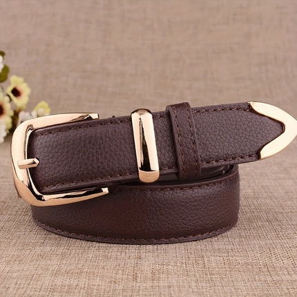 Elegant White Faux Leather Belt