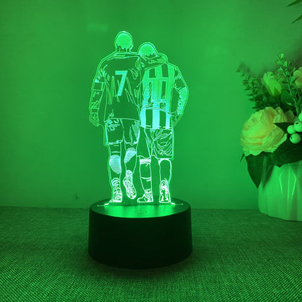 3D Soccer Player Night Light – LED, Battery/USB Powered