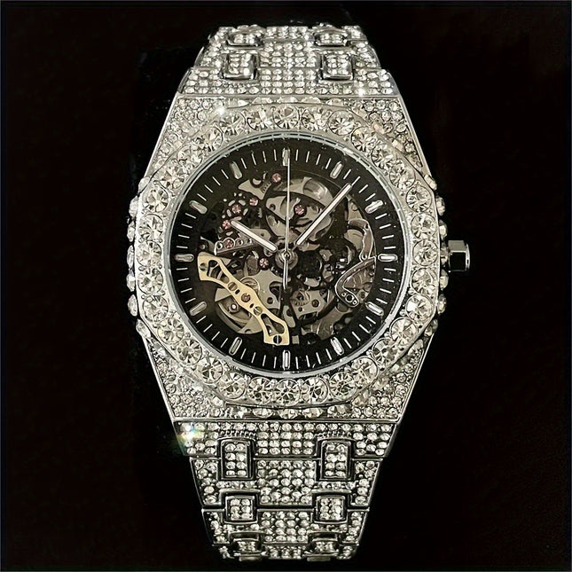 MISSFOX Luxury Ice Rhinestone Watch