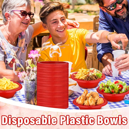 30/10 Pack High-Index Plastic Geometric Pattern Bowls