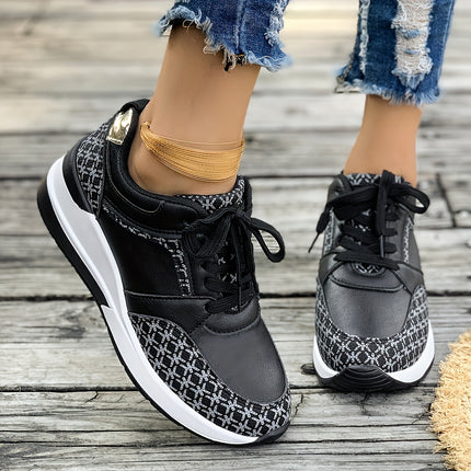Chic Colorblock Leopard Sneakers