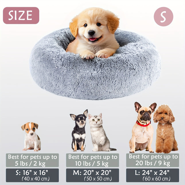 Calming Plush Pet Bed - Monti Bargains