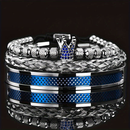 Crown Stainless Steel Bracelet for Men