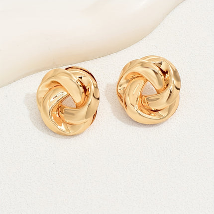 Golden-Tone Spiral Hoop Earrings