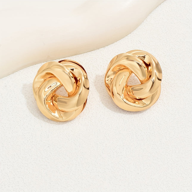 Golden-Tone Spiral Hoop Earrings