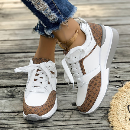 Chic Colorblock Leopard Sneakers