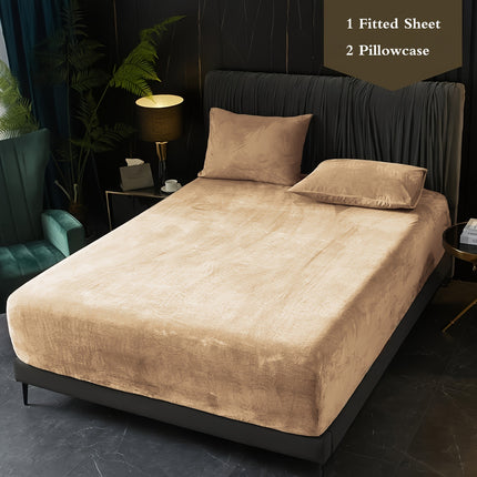 Luxury Velvet Fitted Sheet Set – Ultra-Soft Comfort