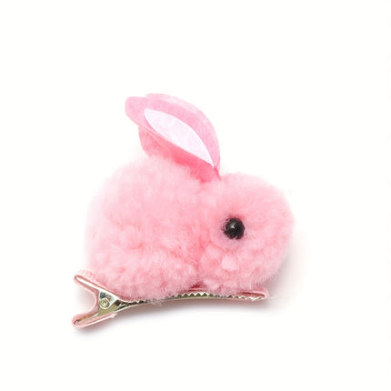 2pcs Plush Rabbit Hair Clips for Girls