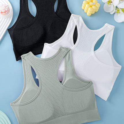 3-Pack Women's Sports Bras for Yoga & Fitness