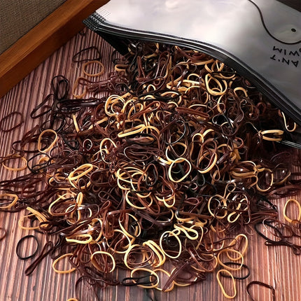 1000pcs Colorful Disposable Rubber Bands