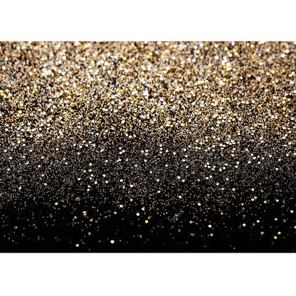 1pc Black And Golden Glitter Backdrop