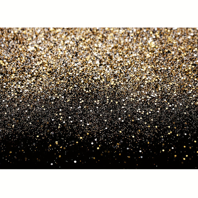 1pc Black And Golden Glitter Backdrop