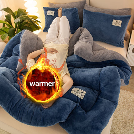 Industrial Sherpa Fleece Quilted Comforter - Thick & Cozy