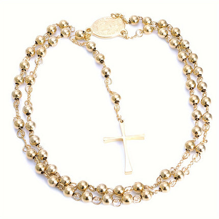 3pcs Cross Beaded Bracelet Set