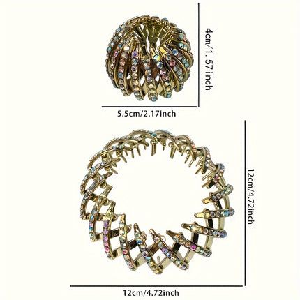 Elegant Bird Nest Rhinestone Hair Clip