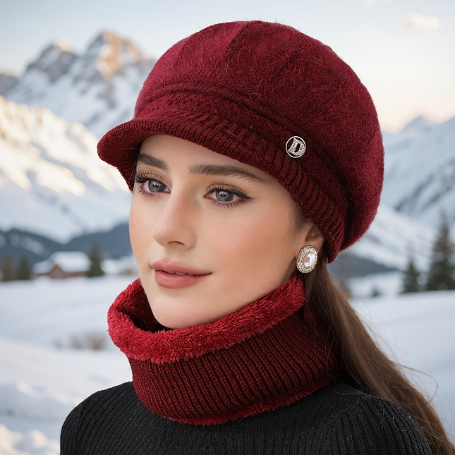 Women’s Knit Beanie with Visor