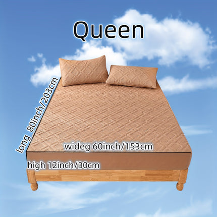 3pcs Waterproof Solid Fitted Sheet Set - 360° Coverage
