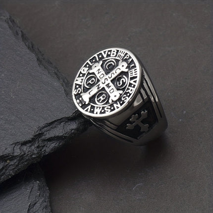 Men's Punk Style Saint Benedict Ring