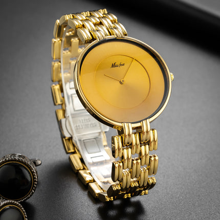 Missfox Golden Minimalist Watch