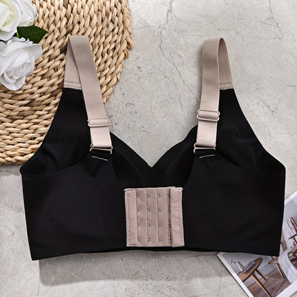 Seamless Color Block Wireless Bra