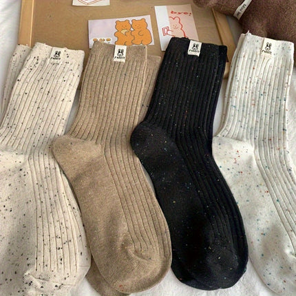 Women's Mid-Calf Rabbit Label Socks (4 Pairs)