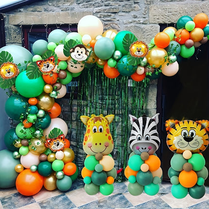 161 pcs Jungle Safari Animal Balloon Garland Arch Kit