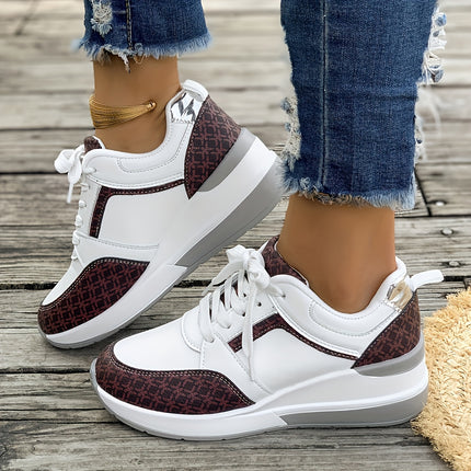 Chic Colorblock Leopard Sneakers