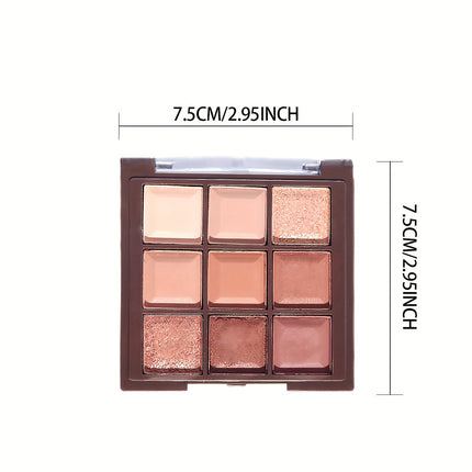 9-Color Chocolate Brown Eyeshadow Palette