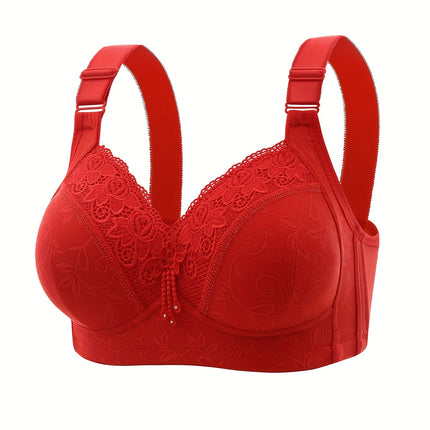 Contrast Lace Push-Up Bra