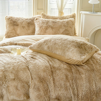 Tie-Dye Plush Duvet Cover Set - Soft & Cozy