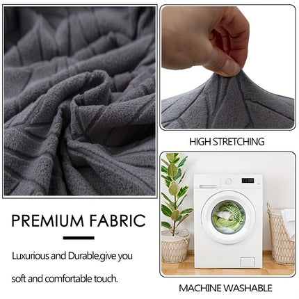 Leaf Jacquard Dining Chair Covers - Stretchy & Non-Slip