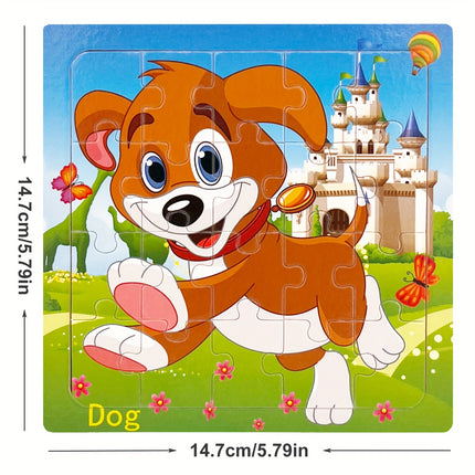 20-Piece Wooden Jigsaw Puzzles – Fun Learning for Kids! - Monti Bargains