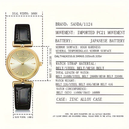 SANDA Elegant Vintage Quartz Watch