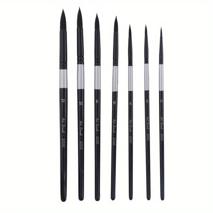 7pc Squirrel Hair Watercolor Brush Set
