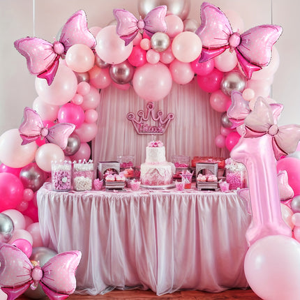 Pink Number Balloon with Adorable Bow