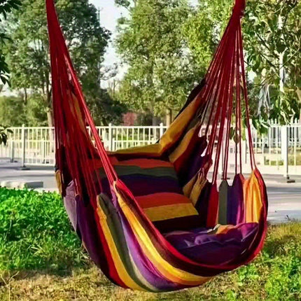 Versatile Canvas Hammock Chair - Indoor/Outdoor Swing for Relaxation