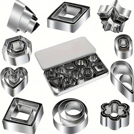 30pcs Stainless Steel Cookie Cutter Set