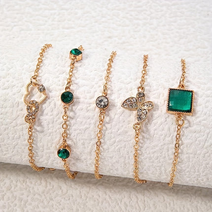 Boho Heart & Butterfly Bracelet Set
