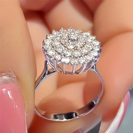 Lotus Zirconia Flower Ring