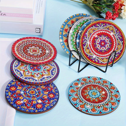 8pcs Mandala Diamond Painting Coasters