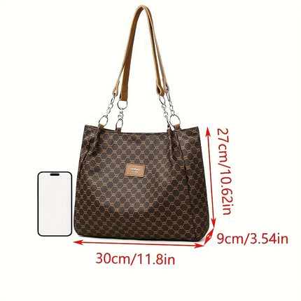 Chic Faux Leather Tote Bag – Spacious & Stylish - Monti Bargains
