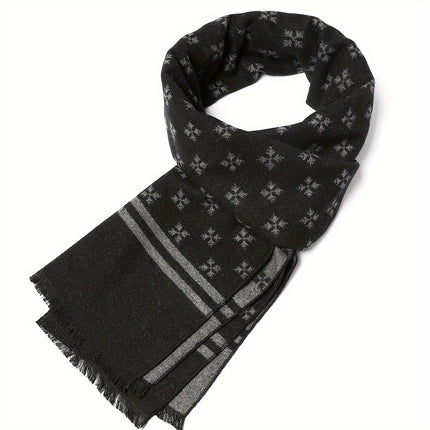 Men’s Warm Plaid Cashmere Scarf