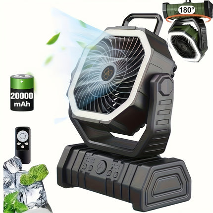 Portable Camping Fan with Light – Cooling Anywhere