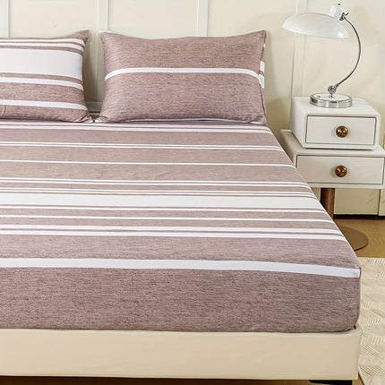 Striped Print Bedding Set - Soft, Comfortable All-Season Set