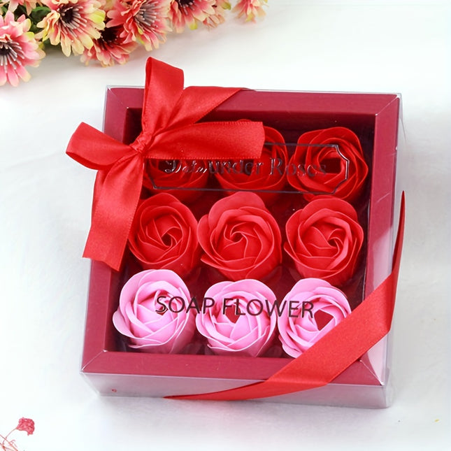 9pcs Soap Flower Gift Box – Perfect for Special Occasions